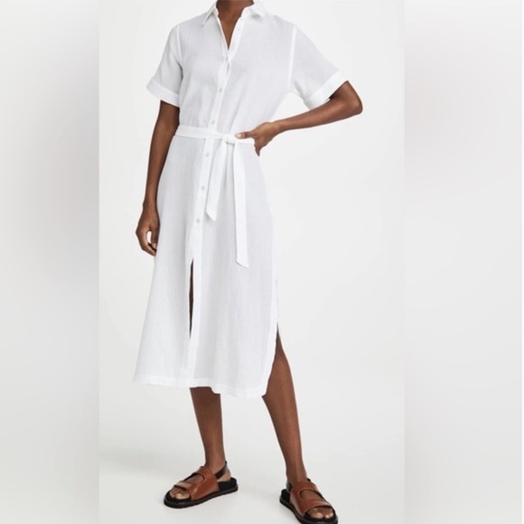 DL1961 Fire Island white shirt dress. Size S - Picture 3 of 15